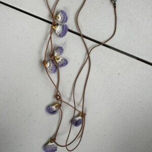 Purple and Brown Floral Necklace
